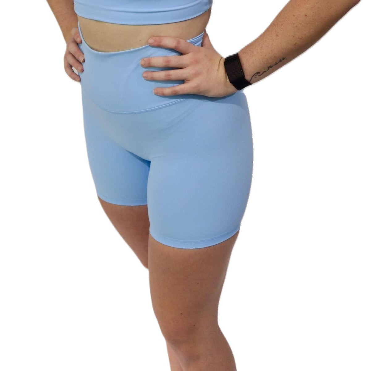 Aura- High Thigh Bike Pants - Blue