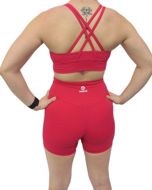 Aura - Longline Medium Support Bra - Red
