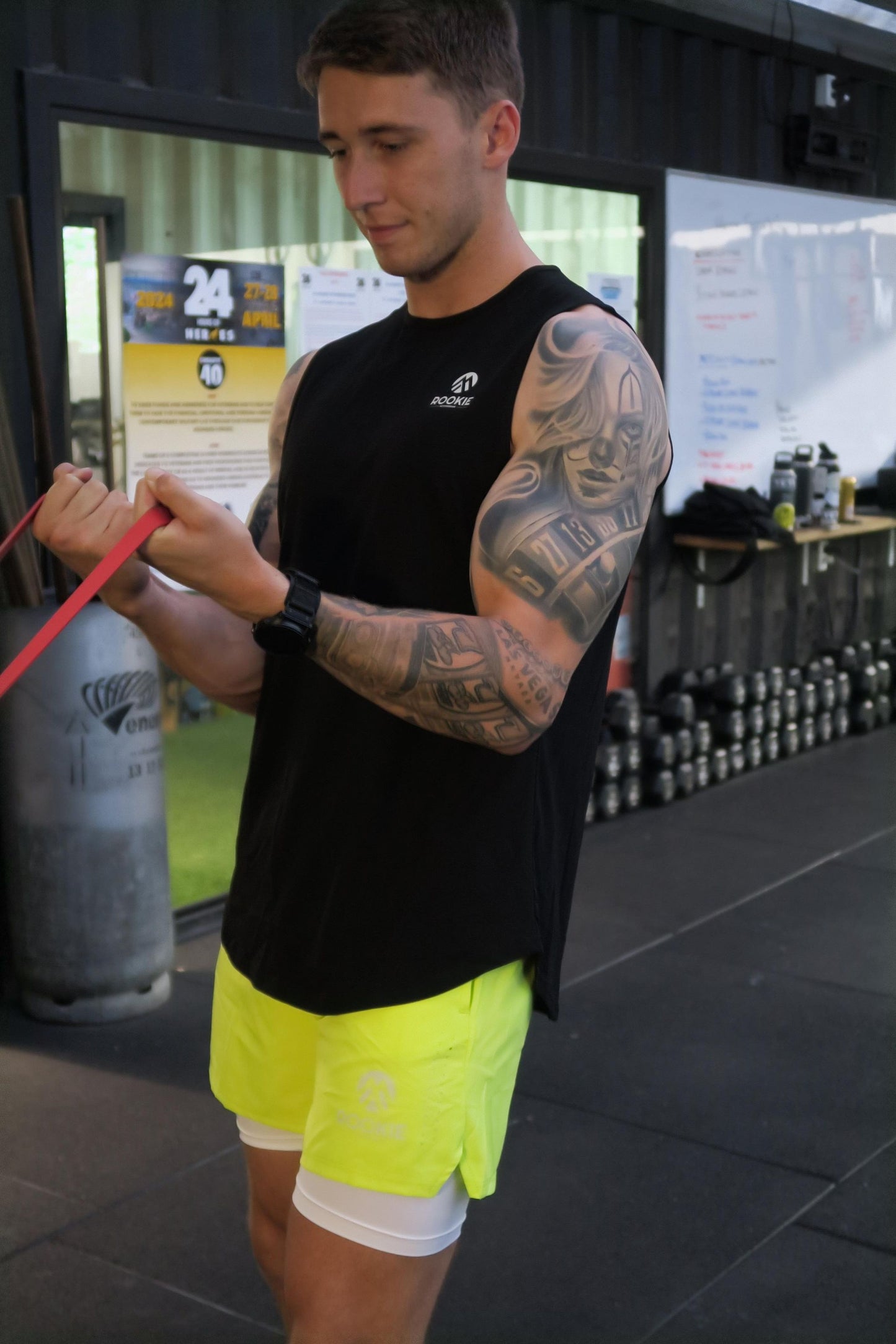 Men's Slim Fit Training Singlet - Black