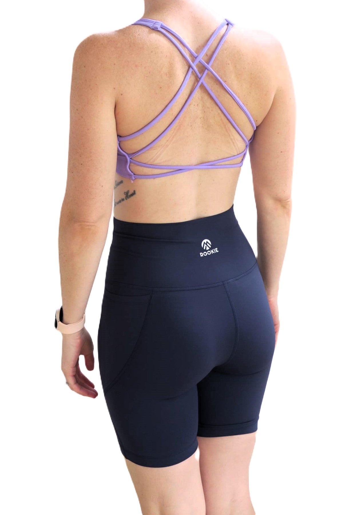 Everyday Chic - Long Bike Pants with Pockets - Navy