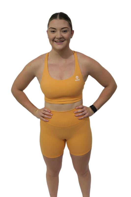 Aura- High Thigh Bike Pants - Tangerine