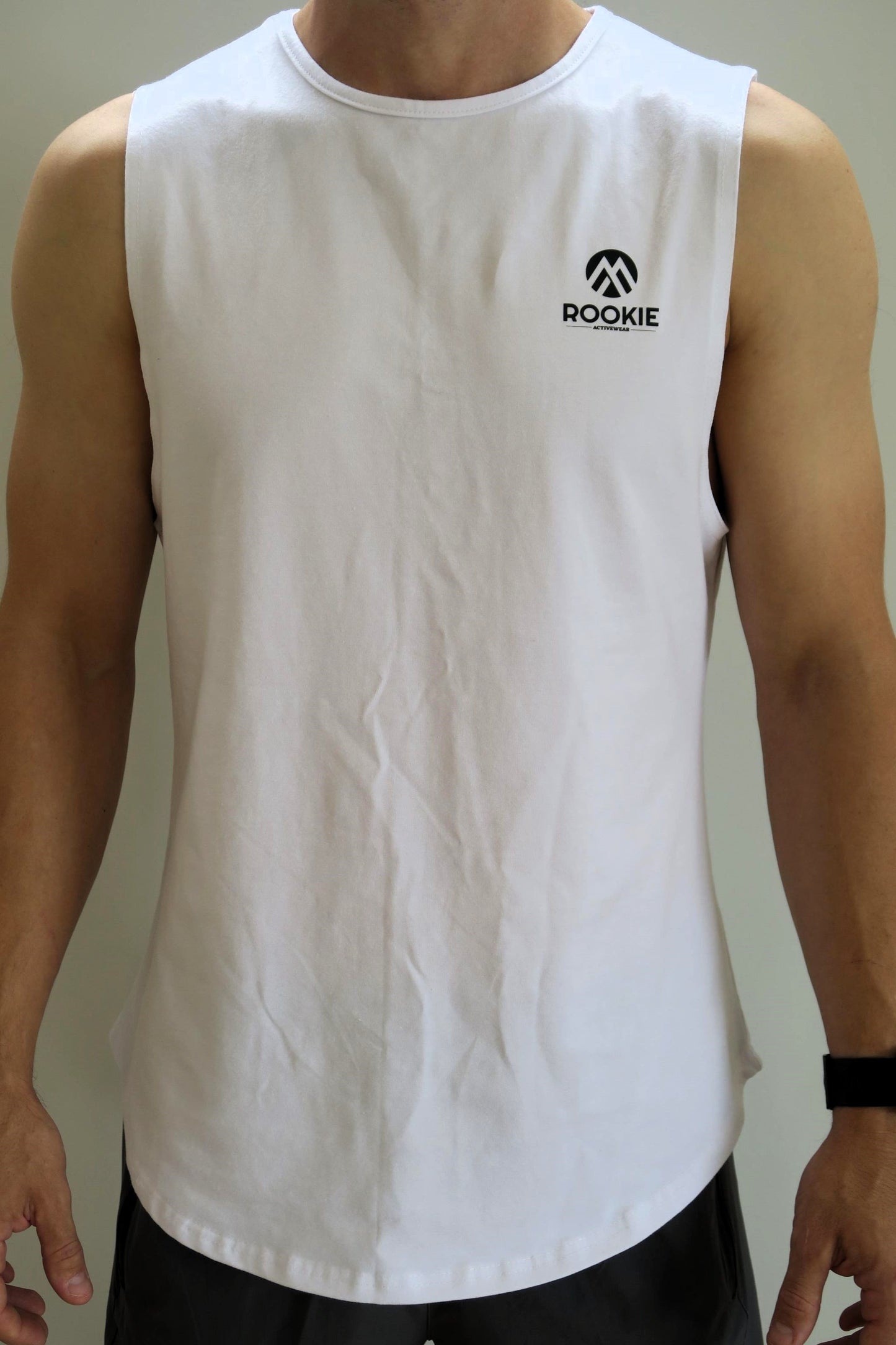Men's Slim Fit Training Singlet - White