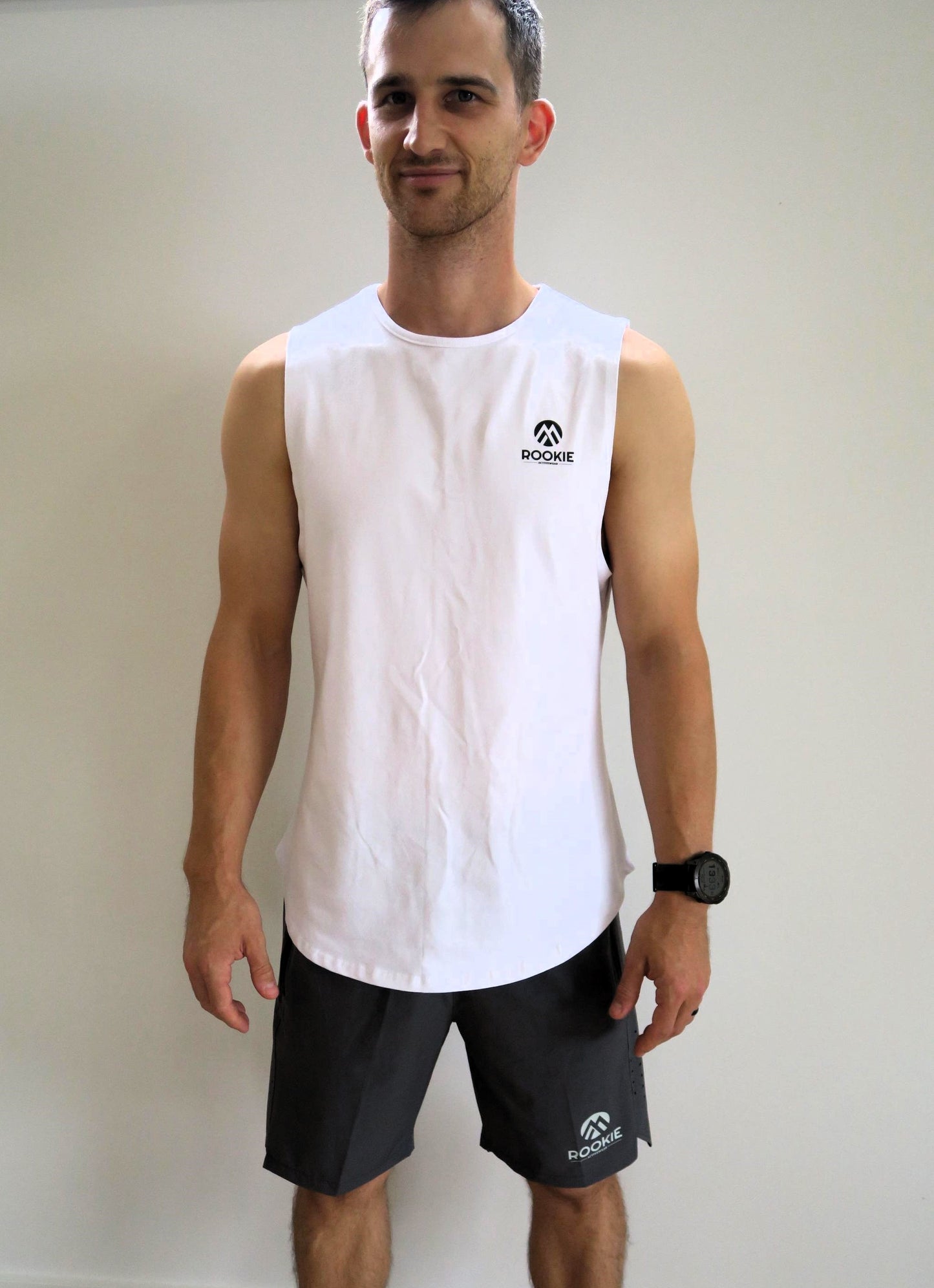 Men's Slim Fit Training Singlet - White