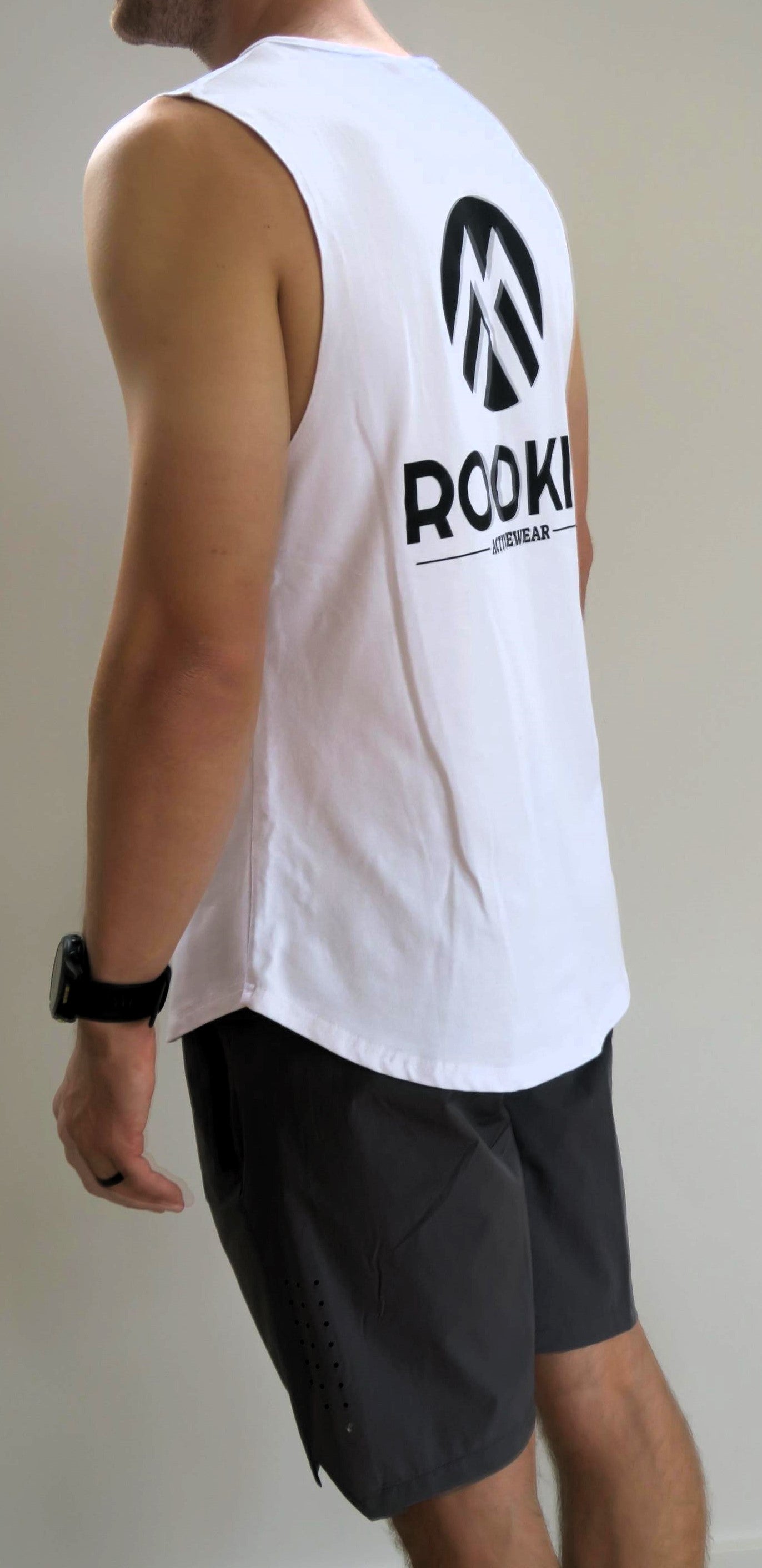 Men's Slim Fit Training Singlet - White