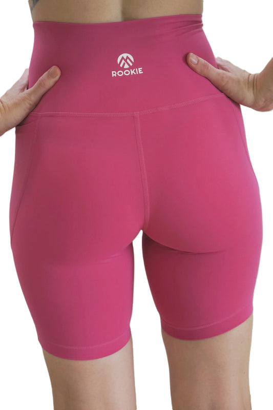 Everyday Chic - Long Bike Pants with Pockets - Pink