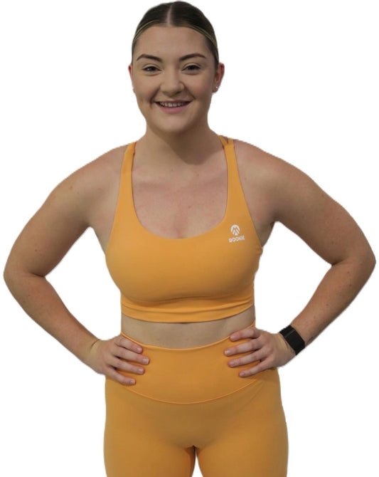 Aura - Longline Medium Support Bra - Tangerine