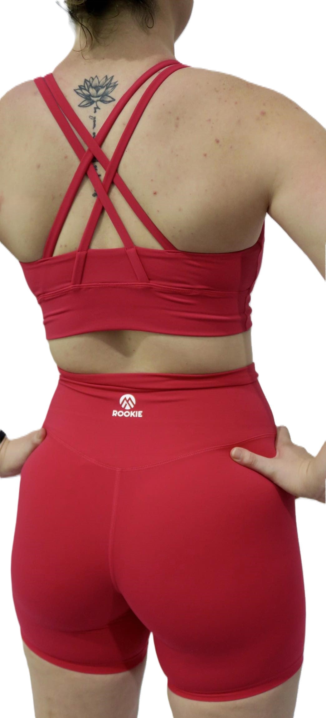 Aura- High Thigh Bike Pants - Red